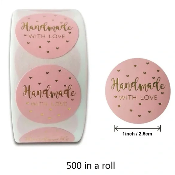 Handmade with love stickers