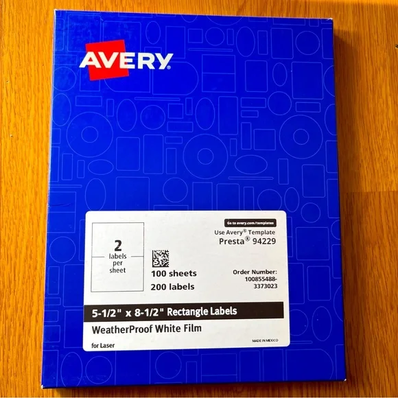 Avery Presta Labels 5-1/2