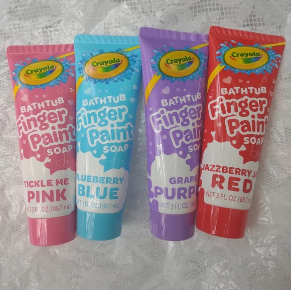 4 Crayola Bathtub Finger Paint Soap 3fl.oz