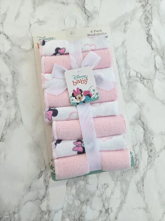 Disney Mickey baby 8 pack Washcloths Baby Shower Gift