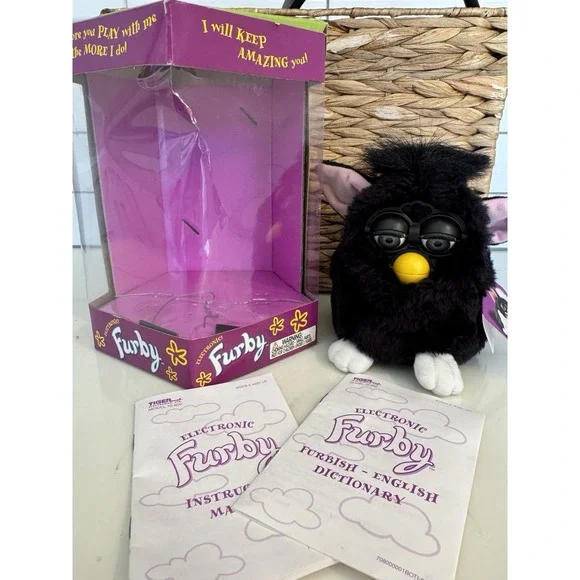 Tiger Vintage Furby 70-800 Electronic Interactive Toy 98 Box - Paperwork PARTS!