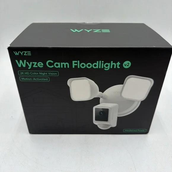 Wyze Cam Floodlight V2 Motion-Activated 2K HD Color Night Vision Camera