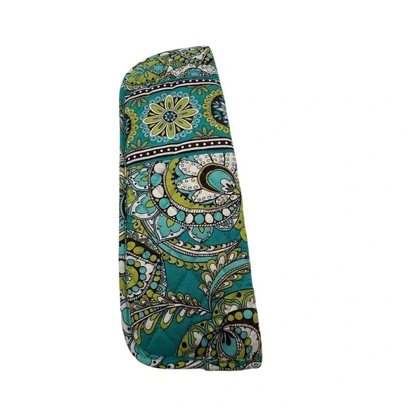 Vera‎ Bradley Quilted Cotton Curling Iron Cover Teal Green Floral Paisley USA
