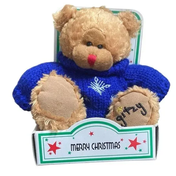 BEVERLY HILLS TEDDY BEAR GITZY CHRISTMAS NEW IN BOX holiday sweater gift Vtg htf