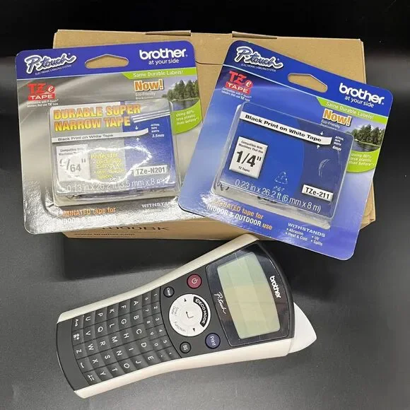Brother P-Touch PT-1090BK Handheld Label Maker Office No Cable With Extra Tapes