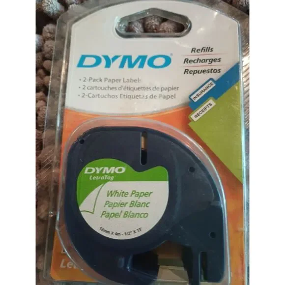 DYMO Refills 2-Pack White Paper Labels 1/2