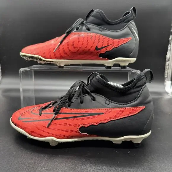 Nike Phantom GX FG Bright Crimson Black Size 5Y Womens 6.5