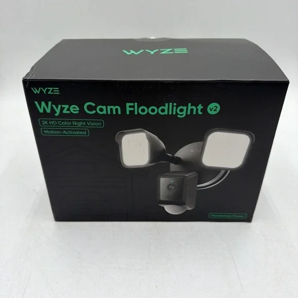 Wyze Cam Floodlight V2 Motion-Activated 2K HD Color Night Vision Camera
