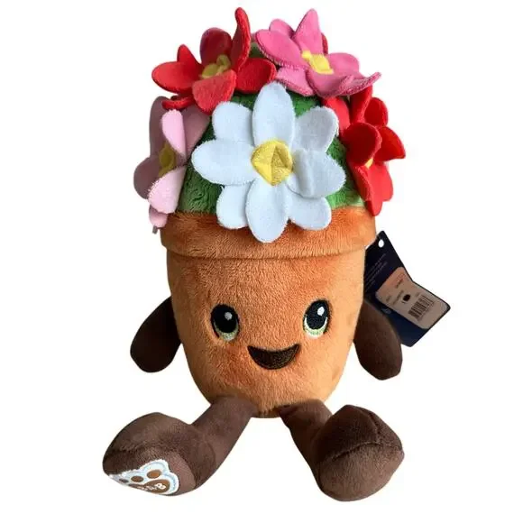 Build a Bear Buddies Mini Happy Daisies Flower Pot Stuffed Toy