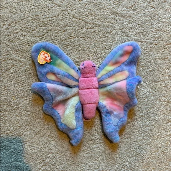Ty Butterfly Plush Toy - Pink and Blue
