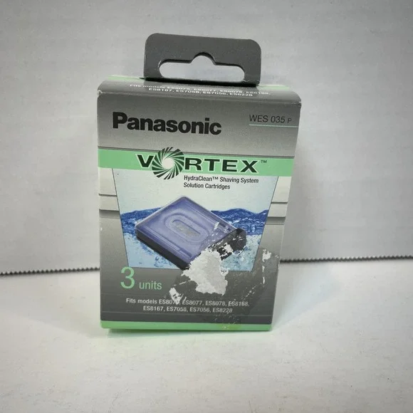 Panasonic‎ Vortex HydraClean Shaving System Solution Cartridges 3 Pack WES 035 P