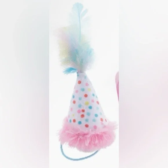 Polka Dot Party Hat cat toy with nip