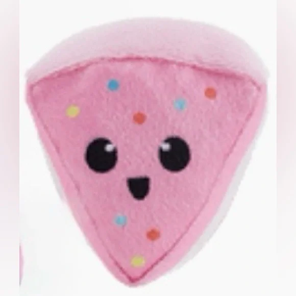 Cute Pink cake piece with catnip Plush Toy