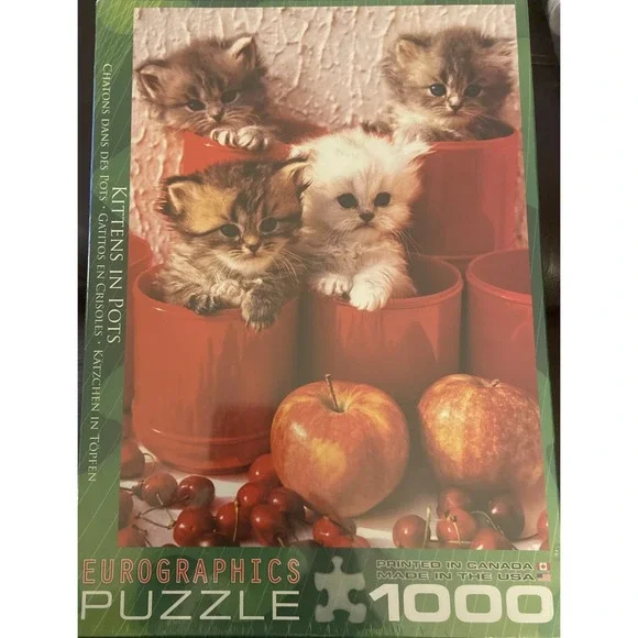 Kittens In Pots 1000 Piece‎ Jigsaw Puzzle by Eurographics NIP NIB