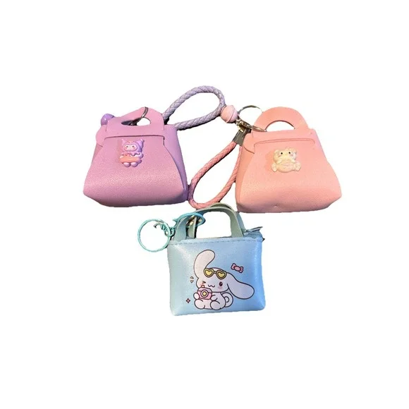 Sanrio Mini Tote‎ Bag Keychain 3 PCS - Ear Bud Case - Kitty