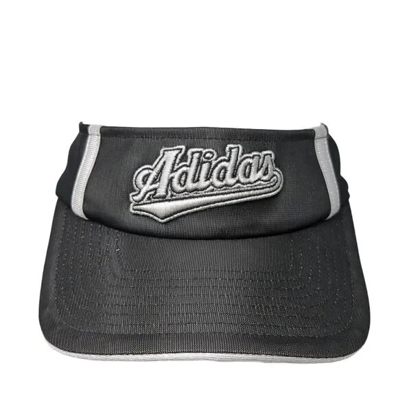 Adidas Strapback Golf Sun Visor Black One Size Adjustable Embroidered Polyester
