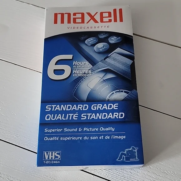 Maxell VHS Tape 6 Hours Never opened