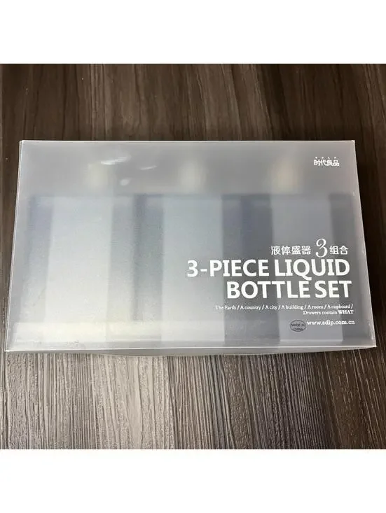 3 Piece Liquid Bottle Set Refillable Shampoo Conditioner Bottles Dispenser