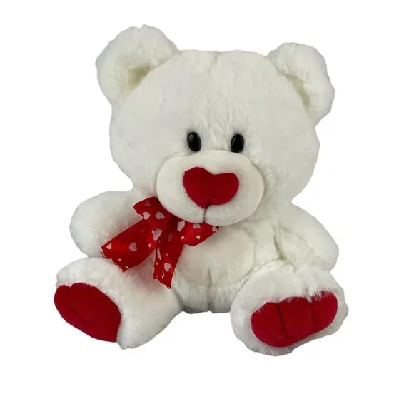 American Greeting White Valentine Teddy Bear 8