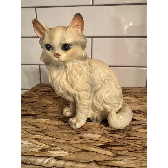 VINTAGE LEFTON ‎ Persian Cat Ceramic Figurine 5.5
