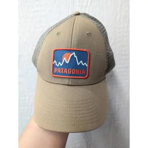 Patagonia Firstlighters Badge Lopro Trucker Hat Snapback Ash Tan 2016 Gorpcore