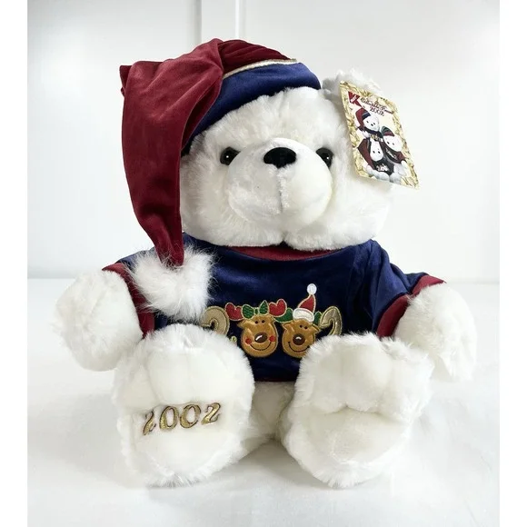 Vtg 2002 Kmart Dan Dee Snowflake Teddy Bear Plush Christmas Reindeer Hat 20