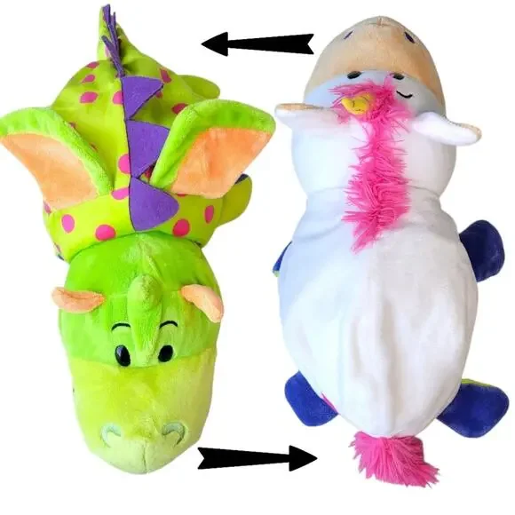 FlipaZoo Dragon to Unicorn Plush Stuffed Animal