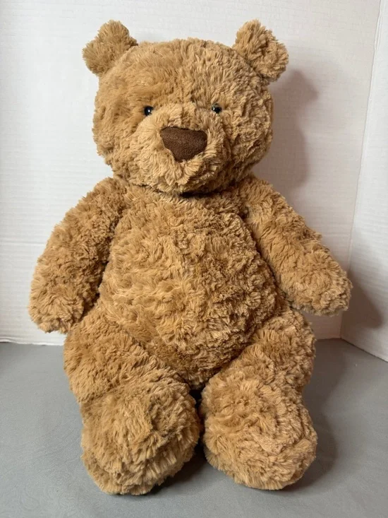 Jellycat Classic Legend Bartholomew Huge Teddy Bear Soft Tan Huggable 16.5”