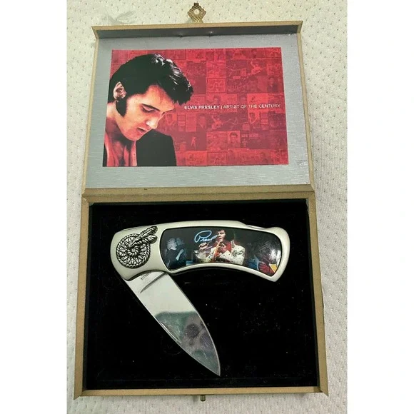 Elvis Presley Artist Century Collectible Knife With‎ Case Memorabilia