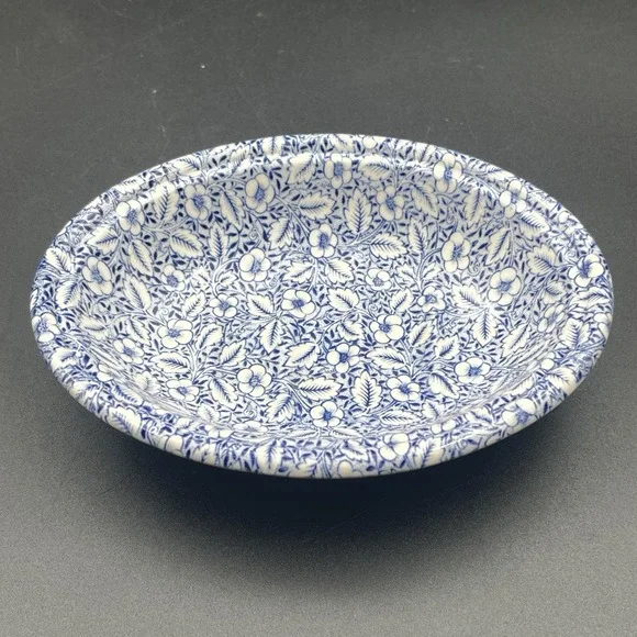 Vintage Mason's Crabtree & Evelyn London England Blue Floral Chintz Soap Dish