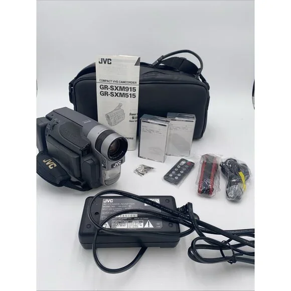 JVC Cam Corder Bundle For Parts Only Casssette Tapes Battery Camcorder Lot