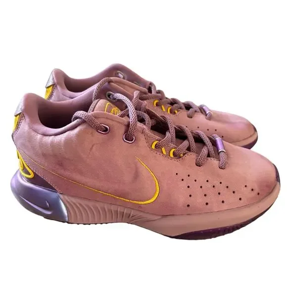 Youth Nike Lebron 21 GS Violet Gold Basketball Shoes Lakers FZ7189-500 sz 4.5Y