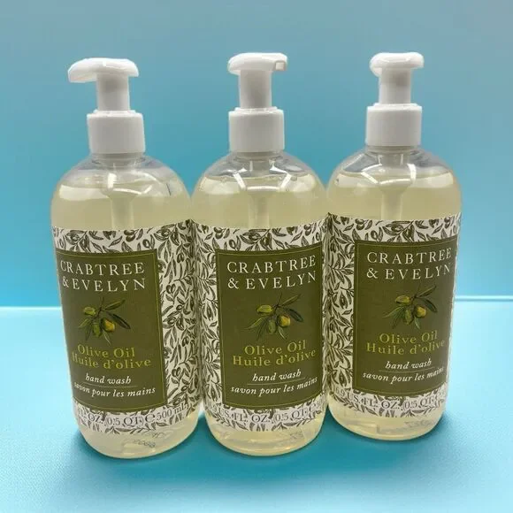 3 Crabtree Evelyn OLIVE OIL Luxury Hand Wash Soap 16.9 oz