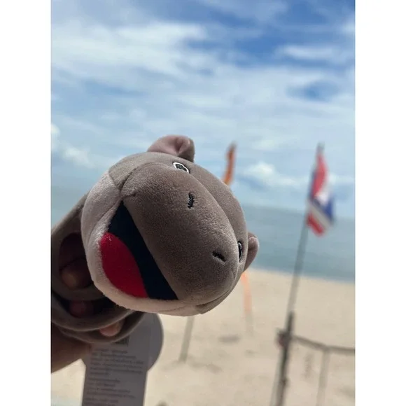 Moo Deng Pygmy Hippo Plush Hippo Hand Puppet Stuffed Animal Toy Kawaii Cute‎