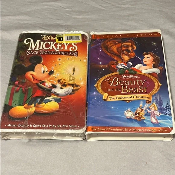 Disney VHS Collection - Mickey's Once Upon a Christmas & Beauty and the Beast