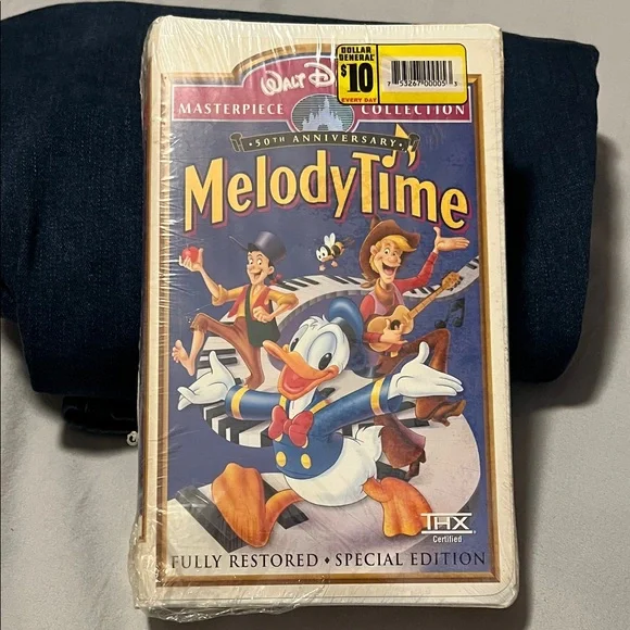 Disney Melody Time 50th Anniversary VHS - Vibrant Cover