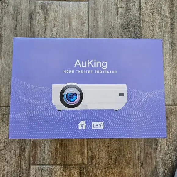 AuKing K8 Full HD Home Theater LED 1080p Projector Movie Gaming Cinema‎ NEW