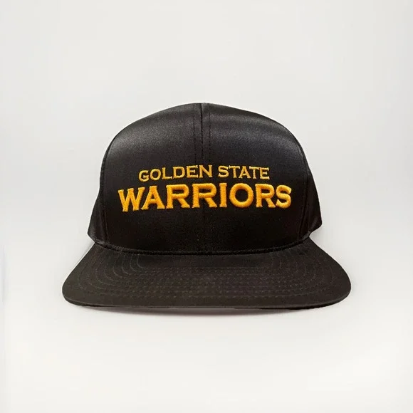 Golden State Warriors New Mitchell Ness Black Gold Snapback Era Hat