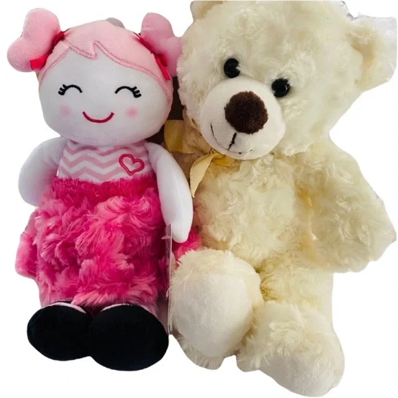 Teddy bear and dolly plush! ADORABLE!