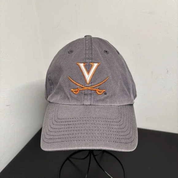 University of Virginia‎ Gray Baseball Cap Hat Unisex UVA Sz Small Blue Y2K Faded