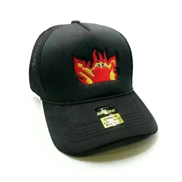 Fire Elmo Mesh Trucker Snapback (Black)