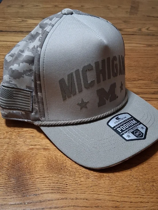 MICHIGAN CAP Hat Mens NEW Adjustable NEW Colosseum Flag