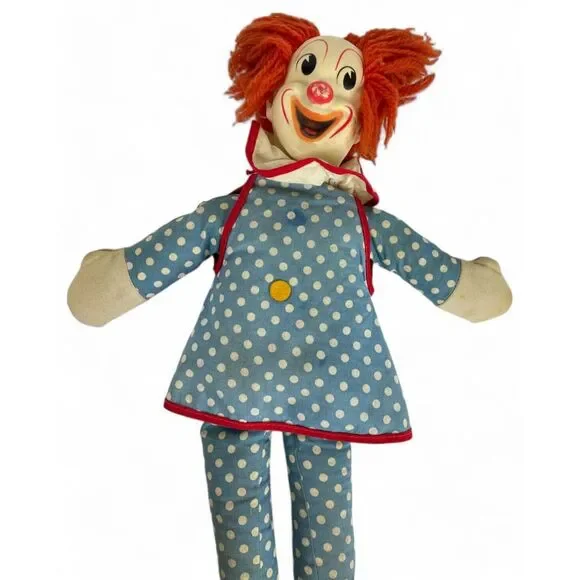 Vintage Bozo The Clown Stuffed Toy Doll 1961 Knickerbocker Larry Harmon 60s 16