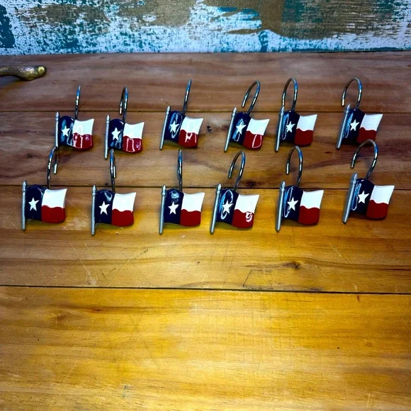 Texas Shower Curtain Hooks