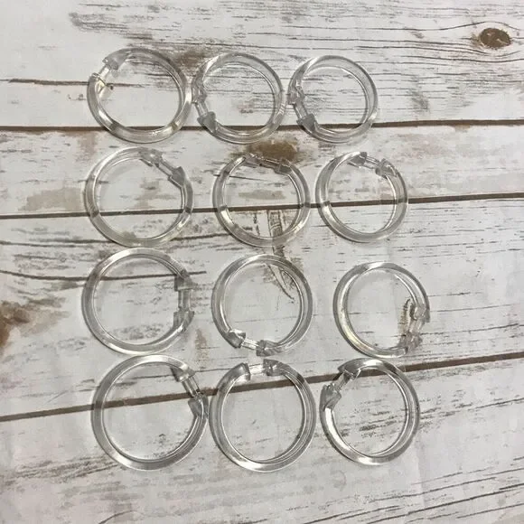 Clear Plastic Shower‎ Curtain Hooks
