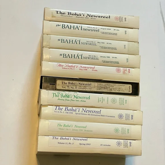 1995-2002 History VHS Video The Bahá’í Newsreel Special Edition Lot of 10