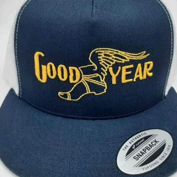 Goodyear Tires Racing Hat Embroidered Quality Trucker Cap Gorra NASCAR Retro