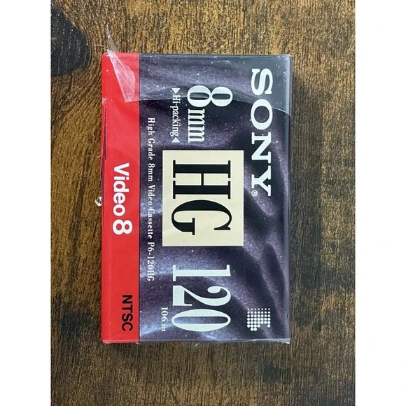 NEW & SEALED Sony 8mm Video 8 HG High-Grade 120 Min. Video Cassette (P6-120HG)