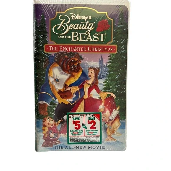 Beauty and the Beast: The Enchanted Christmas New, Factory Sealed VHS Vintage