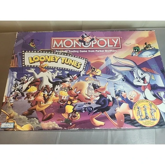 1999 Looney Tunes Monopoly Official Classic Cartoon Limited Edition Vtg